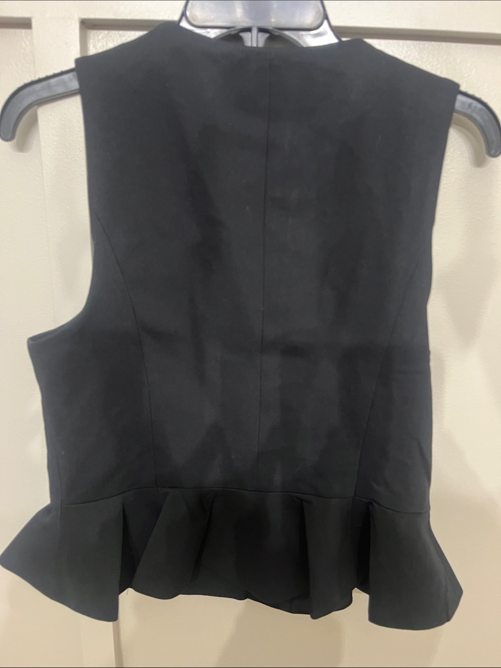 H&M Black Sleeveless Peplum Button-Down Top - Picture 5 of 6